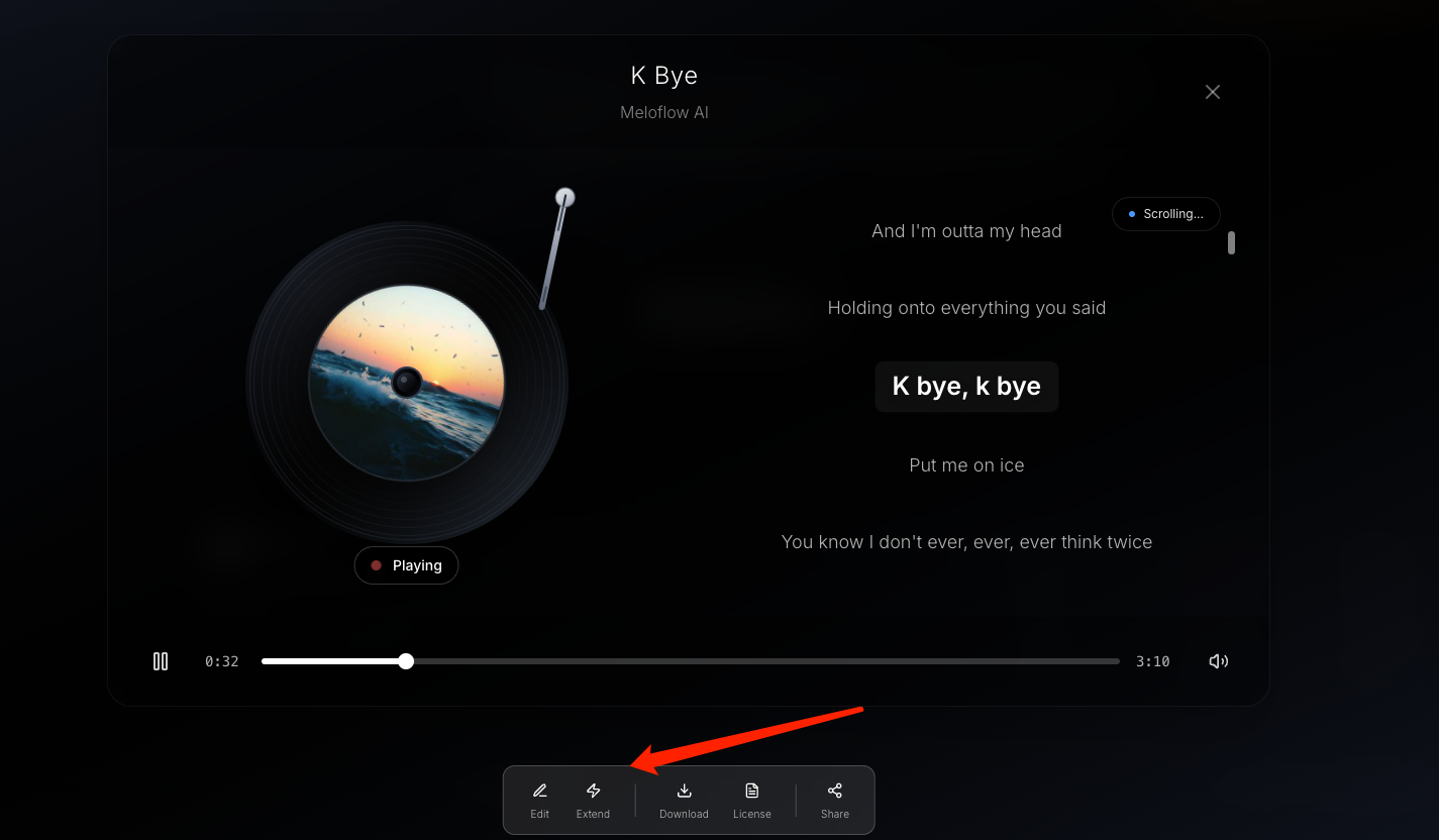 Extend in Modal