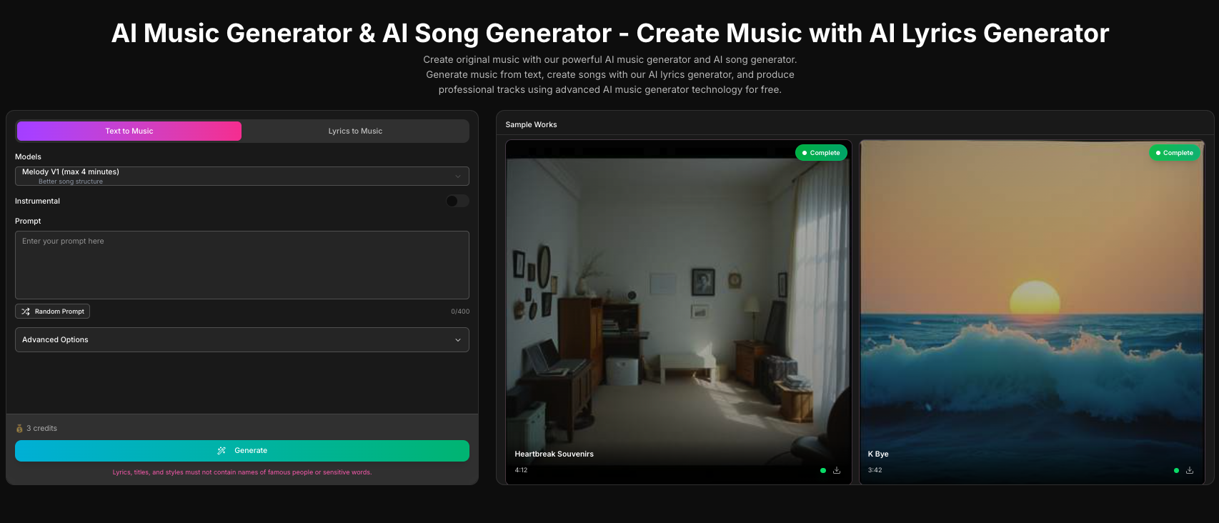 Text to Music AI Generator